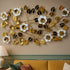 Golden bloom metal wall art